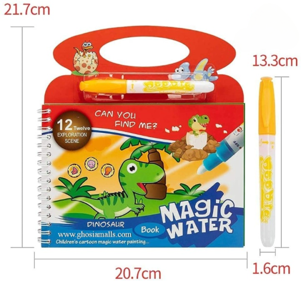 new magic water book painting drawing coloring board book magic water pen (random book ) - Image 4