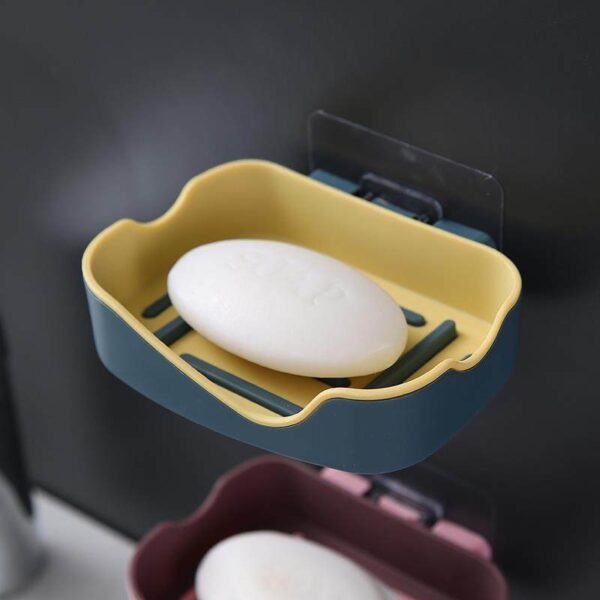 wall mounted soap dish holder for bathroom | wall mounted soap bar, holder rack for shower wall, kitchen, bathroom (random color) - Image 5