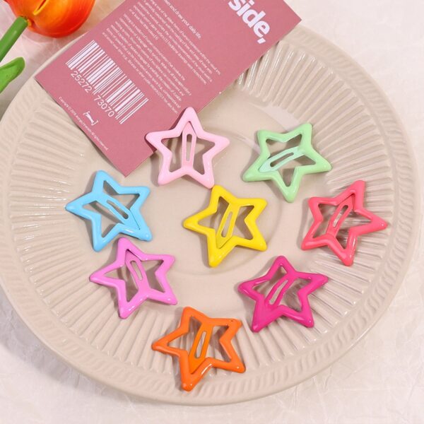 pack off 06  star design girl hair clip | hair clip for women | best quality hair clip ( random color ) - Image 4