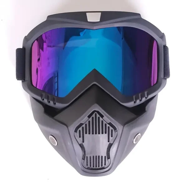 motorcycle goggles with removable full face mask riding glasses dirt bike atv motocross detachable eyewear (random glass shade) - Image 6