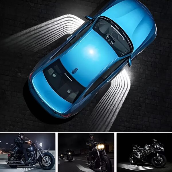 2pcs motorcycle & car welcome light door courtesy lights with projector   led carpet underglow for car motorcycle light and car