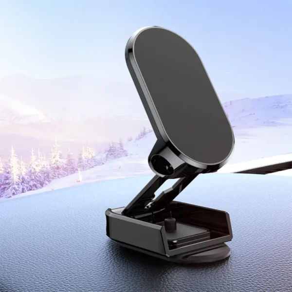 folding car mobile phone bracket base strong magnetic suction 360 degree rotating adjustable height air outlet navigation holder