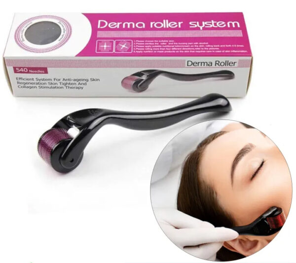 derma roller  titanium mezoroller 0.5mm microneedle for facial skin care hair-loss treatment tool