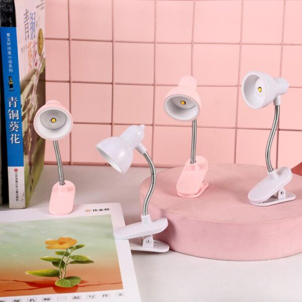 1pc mini led clamp reading lamp night lights (random color) - Image 8