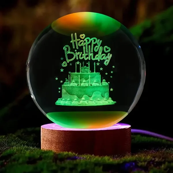 rgb glowing crystal ball night light | warm & romantic atmosphere for your home and room - Image 14