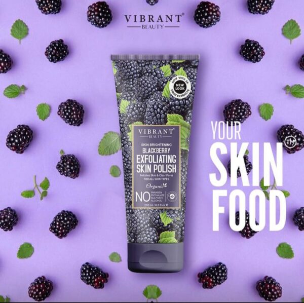 vibrant beauty skin brightening blackberry exfoliating skin polish (200ml) - Image 7