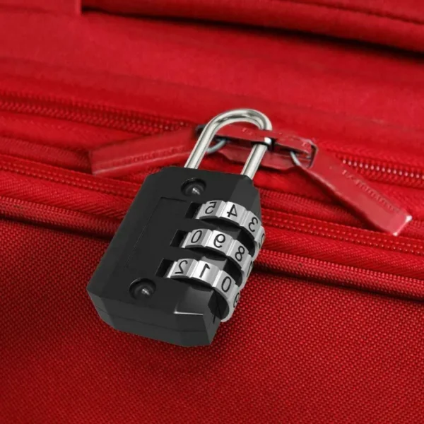 3 digit combination padlock for locker luggage suitcase travel bag (random color) - Image 4