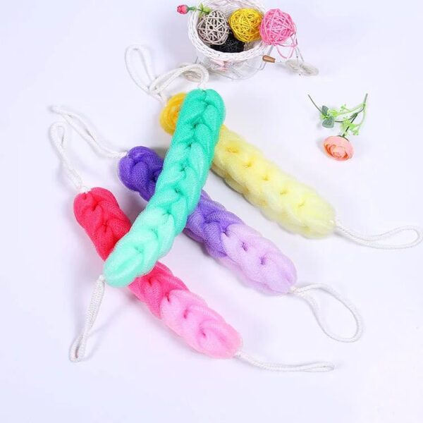 rub back belt bathroom tools new cleaning the back twist bath sponge bath towel rub brush pull back strip (2 pcs set)