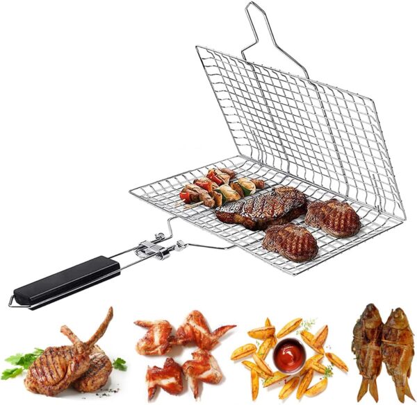 bbq stainless steel hand grill (small size).