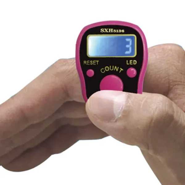sxh original finger counter with led - counts ( tasbeeh / digital clicker ) (random color)