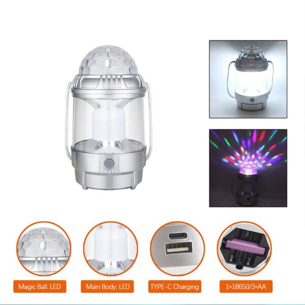 outdoor led table lamp home lighting night lights atmosphere stage lights portable camping lights (random color) - Image 13