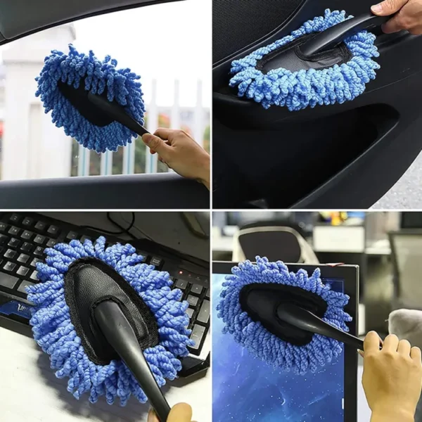 car wash microfiber cleaning brush car collector cleaning dusts mop bristles strong water absorption vehicle cleaning wax mop brush, home cleaning used dust removal dusting tool (random colors) - Image 5