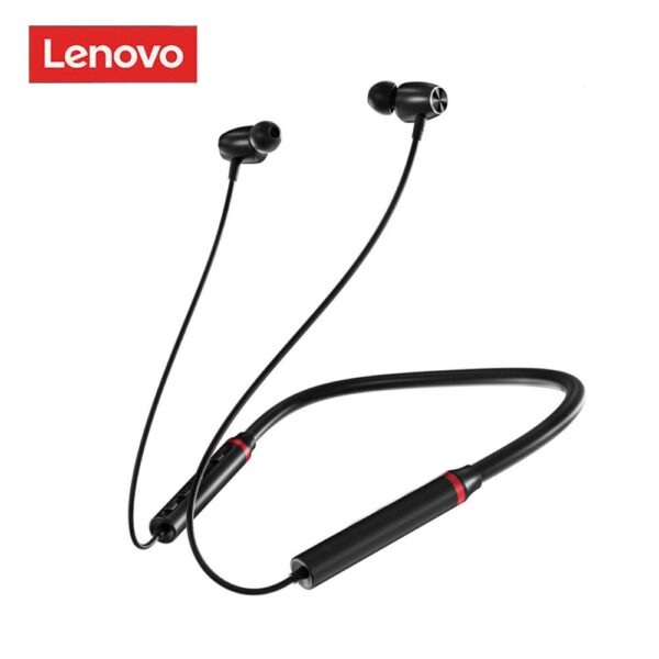lenovo he05x 2 bluetooth 5.0 earphones hifi magnetic neckband headset (black)