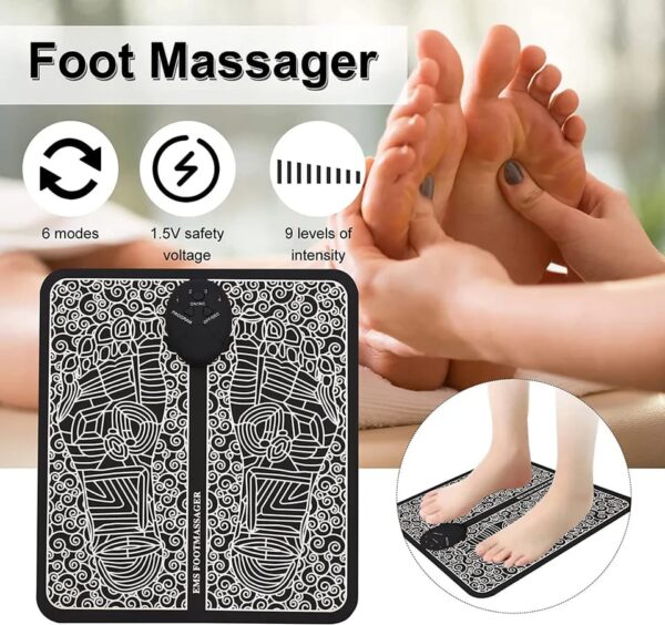 ms foot massager pad improve blood circulation relieve ache pain health care - Image 7