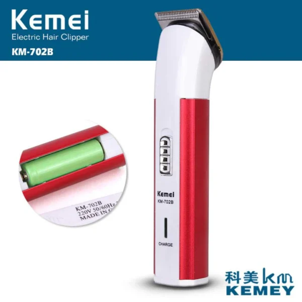 km-702b hair clipper | hair trimmer / hair remover for men (random color) - Image 4