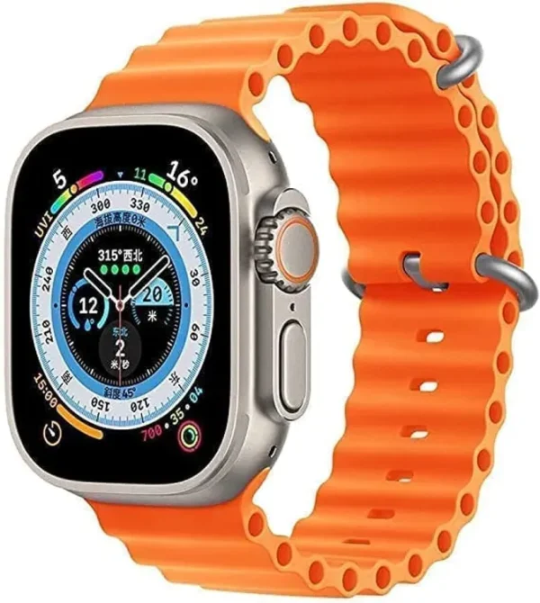 smart watch t800 ultra series 8 ultra smart watch sport wireless charger with ocean strap(random color ) - Image 3