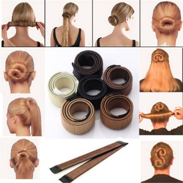beautiful  french braid hair ladies bun making tool / hair styling french twist magic bun hair maker - Image 2