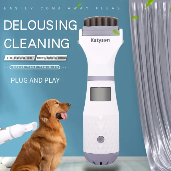 electric pet dog comb hair cleaning tool cat dog comb can drive away lice fleas long hair pet beauty cleaning dogs - Image 5