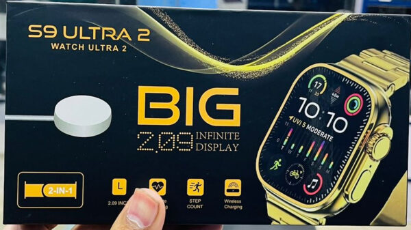 s9 ultra 2 smart watch big 2.09 infinity display wireless charging bluetooth calling double strap - Image 4