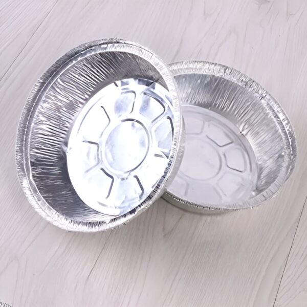 round foil aluminium food plate | food packing container - 10pcs