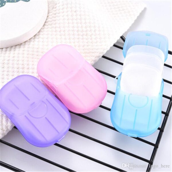 portable outdoor travel soap paper washing hand bath clean scented slice sheets disposable boxes soap mini paper soap - each