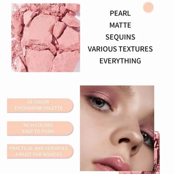 warda beauty 26 colors matte long lasting pigmented eyeshadow palette - Image 3