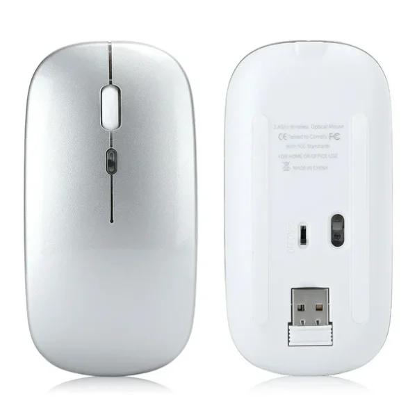 anxin rechargeable wireless bluetooth mouse – 2.4g usb mouse for laptop, pc, tablet, and mobile devices (android & ios compatible)(random color)(original china) - Image 5