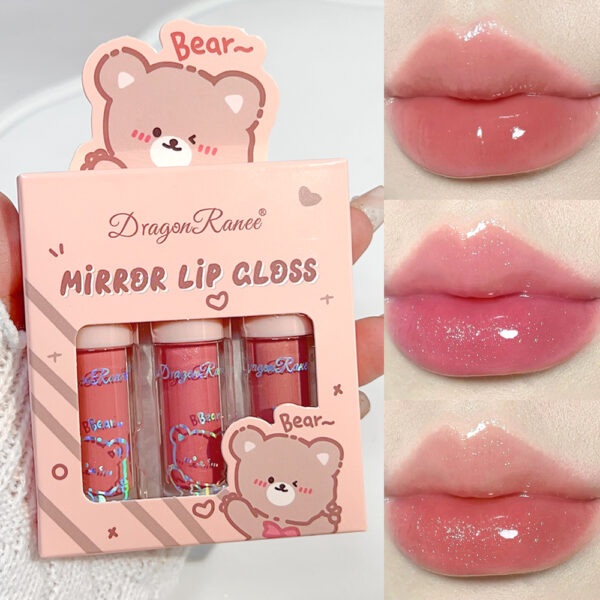 3 pc mirror lip gloss tinted lip balm lip oil hydrating non-sticky lip glow oil lip plumper mirror gloss lip stain (random shades) - Image 9