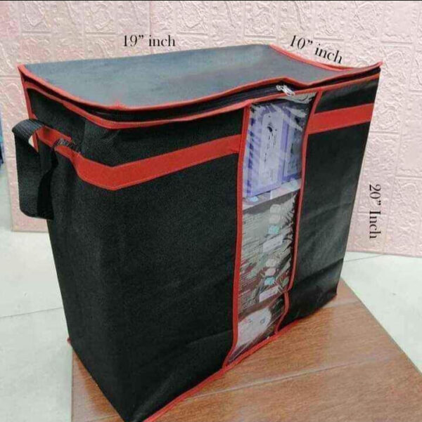 black storage organizer bag