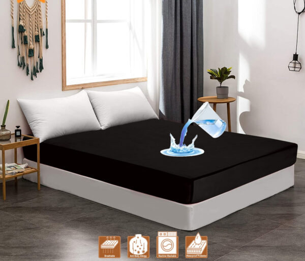 100% waterproof mattress protector cover is made of polish fabric,  (random color)
