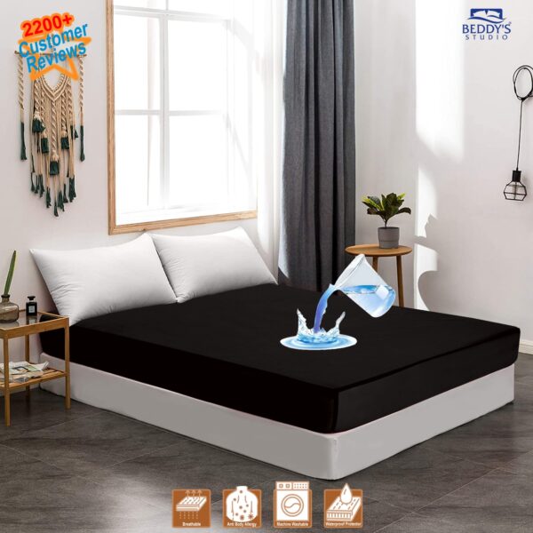 100% waterproof mattress protector cover is made of polish fabric,  (random color) - Image 12