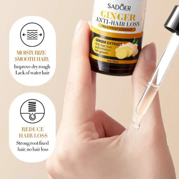 sadoer ginger anti-hair loss treatment essence 30ml - restores hair, promotes growth - Image 2