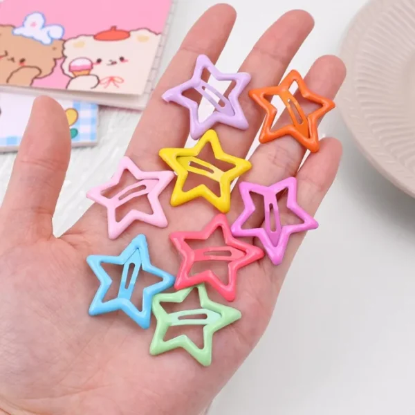pack off 06  star design girl hair clip | hair clip for women | best quality hair clip ( random color )