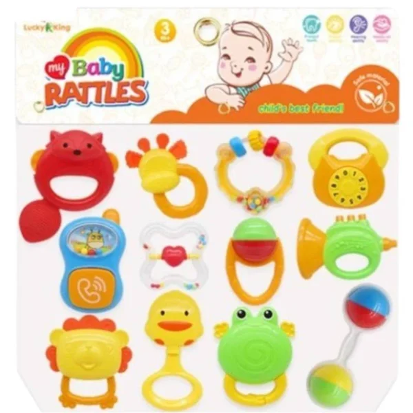 my baby rattles set (12 pcs) new-born hand bells baby toys 0-12 months(random ) - Image 8