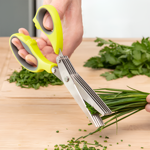 vegetable shredding cutter shear scissor | scissor for cutting / chopping vegetable, meat, chicken, herbs (random color) - Image 5