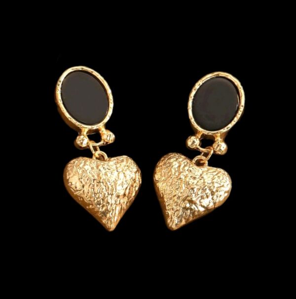 imported exquisite heart charm statement earrings | earrings for girls | new design earrings | earrings for women - Image 3