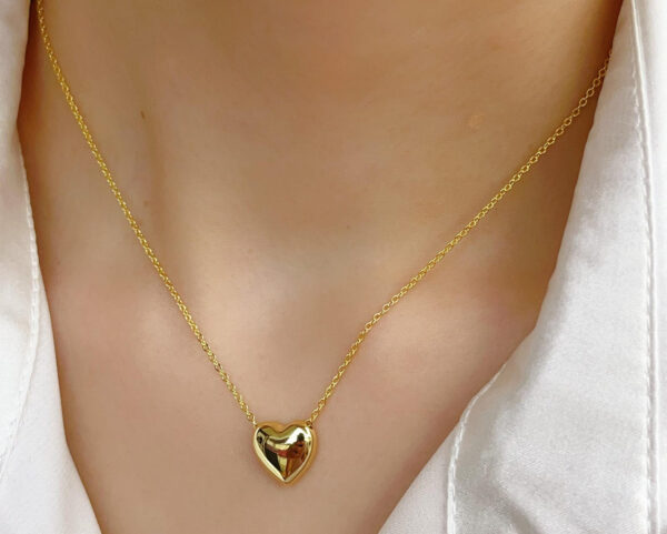 stainless steel heart shape necklace |  love heart pendant necklace | girls & women fashion