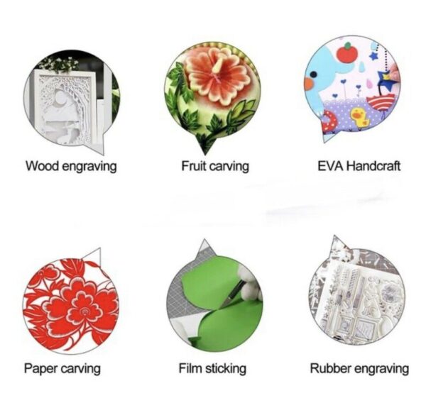 pen knife | detail precision cutting tool | paper, model making, etching, carving cutter with 6 blades + 1 handle - Image 9
