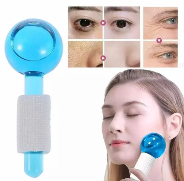 beauty crystal ball, ice globe anti-aging face and eye skin treatment cooling facial roller (random color) - Image 6