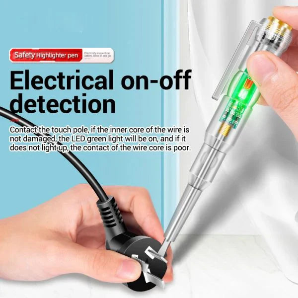 led tester voltmeter power detector electrical screwdriver indicator - Image 2
