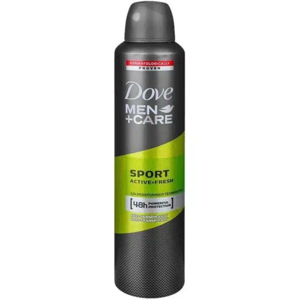dove men+care sport active+ fresh up to 48 hrs protection body spray 250ml