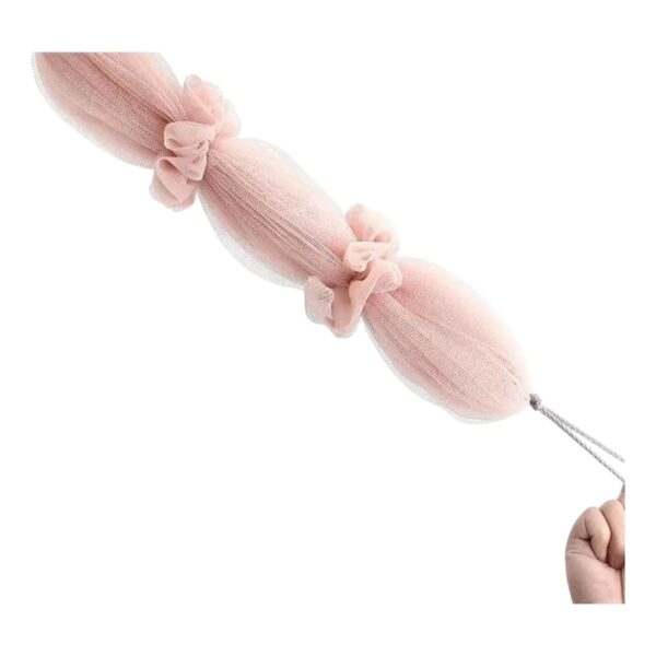 premium exfoliating loofah sponge – long handle shower pouf for body & back scrubbing (random color)) - Image 2