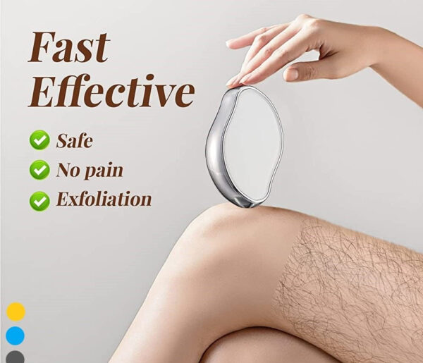 magic crystal hair remover bleame crystal hair eraser – painless exfoliation hair removal tool for arms legs back (random color)
