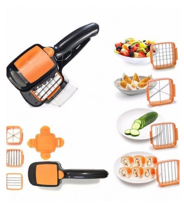 nicer dicer quick fruit vegetable cutter 5 in 1 slicer speedy chopper (random color) - Image 6