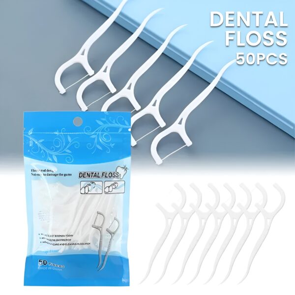 tooth cleaning dental floss toothpicks plaque remover plastic set for clean teeth | fresh breath and healthy gums - Image 9