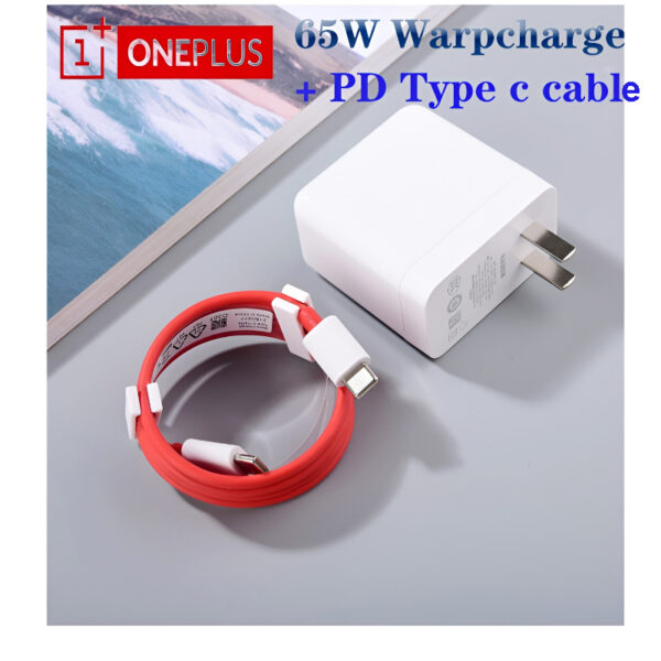 oneplus 65w warp charge power adapter with type-c to type-c fast charging cable - Image 14