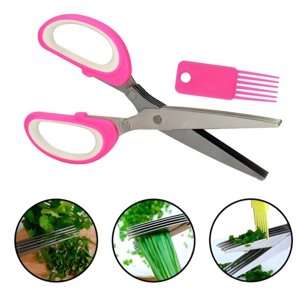 vegetable shredding cutter shear scissor | scissor for cutting / chopping vegetable, meat, chicken, herbs (random color)