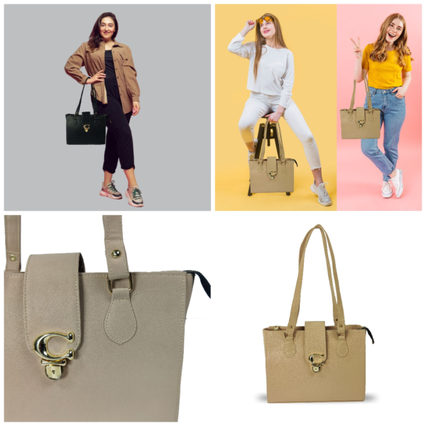 shoulder bag with 2 handles / handbags for girls, women, ladies, tote bag, purse and shoulder bag
