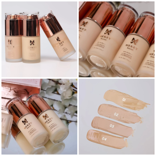 mekey xecret match perfection stay matte waterproof foundation (30ml)
