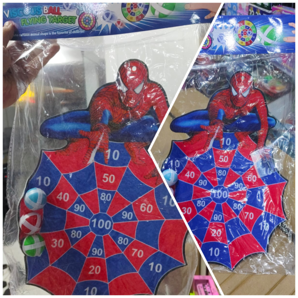 spidy dart board  with 3 balls for boys birthday gifts for 3-8 years old boys and girls - Image 8